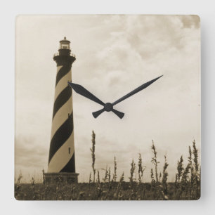 Cape Hatteras Lighthouse Square Wall Clock