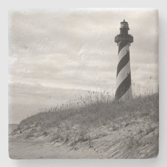 Cape Hatteras Lighthouse Stone Coaster (Front)