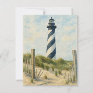 Cape Hatteras Lighthouse Watercolor Card