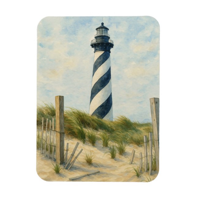 Cape Hatteras Lighthouse Watercolor Magnet (Vertical)