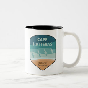 Cape Hatteras National Seashore Seagulls Two-Tone Coffee Mug