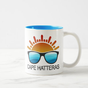 Cape Hatteras North Carolina Sunglasses Two-Tone Coffee Mug