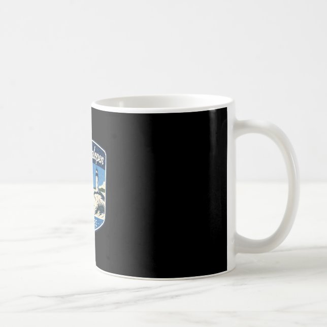 Cape henlopen delaware lighthouse beach ocean coffee mug (Right)