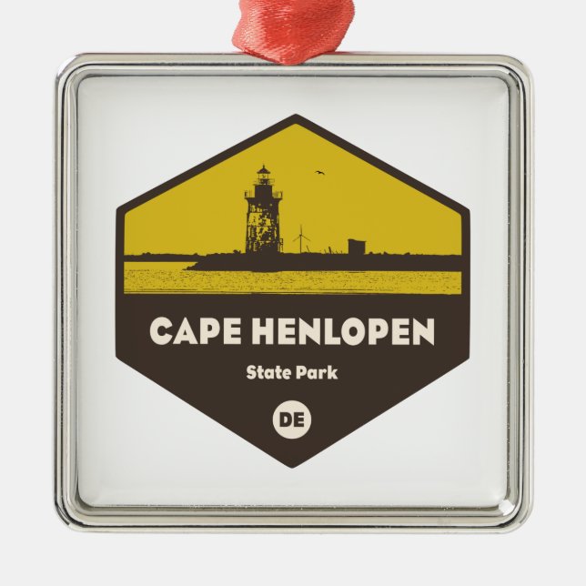 Cape Henlopen State Park Metal Ornament (Front)