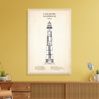 Cape Henry Lighthouse - Virginia - SBD Canvas Print