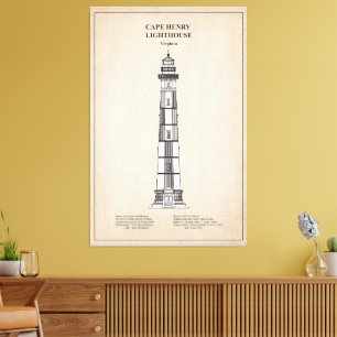 Cape Henry Lighthouse - Virginia - SBD Canvas Print