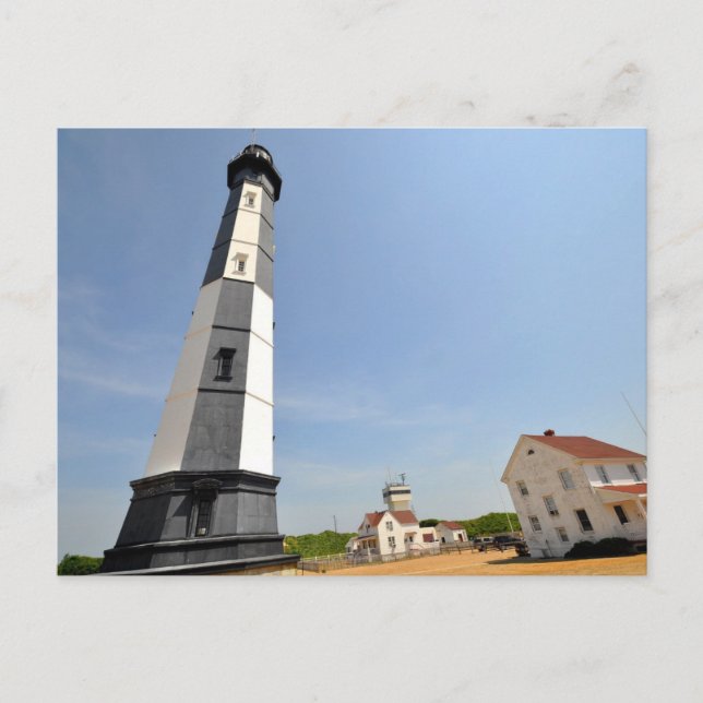Cape Henry Lighthouse with White Fence Va. Beach Postcard (Front)
