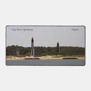 Cape Henry Lighthouses desk mat