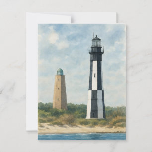 Cape Henry Lighthouses Postcard