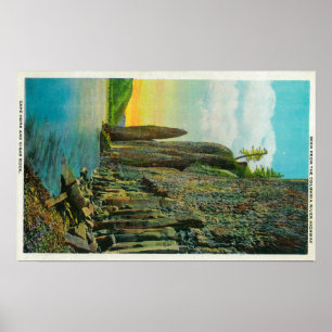 Cape Horn and Cigar Rock on Columbia River Poster