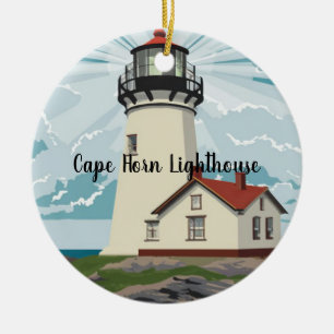 Cape Horn Lighthouse, Chile Ceramic Ornament