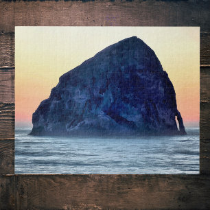 Cape Kiwanda Haystack Rock at Sunset in Oregon Jigsaw Puzzle