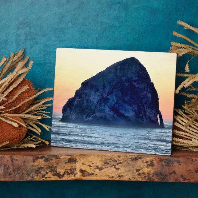 Cape Kiwanda Haystack Rock at Sunset Plaque (Side)