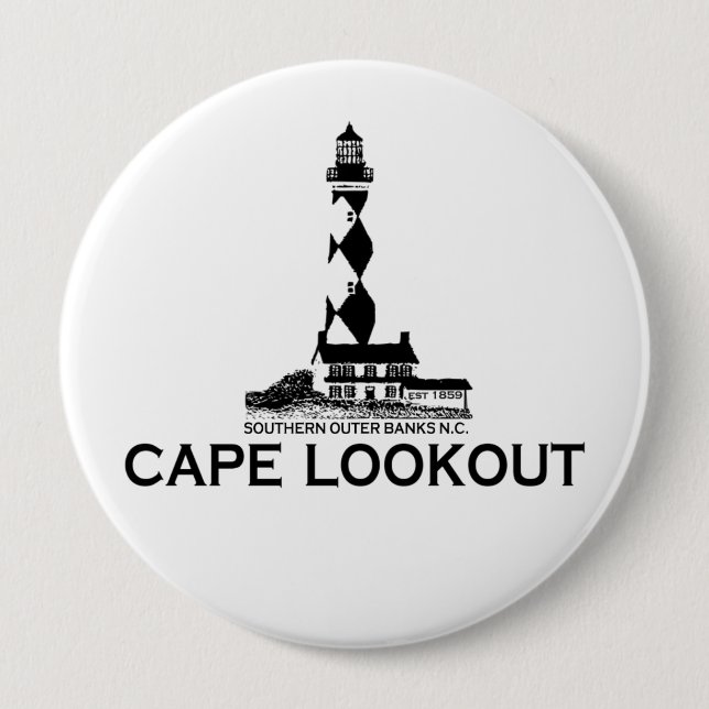 Cape Lookout. 4 Inch Round Button (Front)