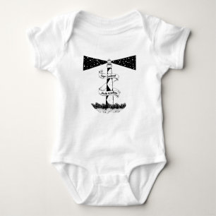 Cape Lookout Lighthouse North Carolina Baby Bodysuit