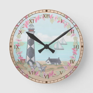 Cape Lookout Lighthouse Round Clock