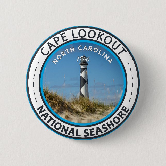 Cape Lookout National Seashore North Carolina 2 Inch Round Button (Front)