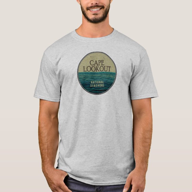 Cape Lookout National Seashore Ocean Birds T-Shirt (Front)