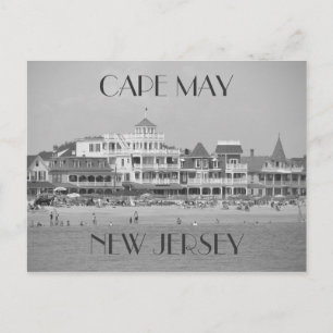 Cape May Black & White Postcard