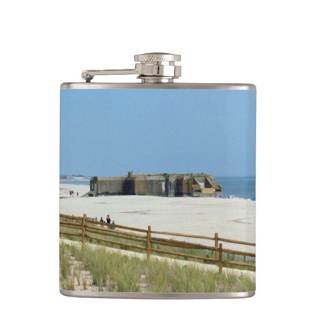 Cape May Bunker Hip Flask (Front)