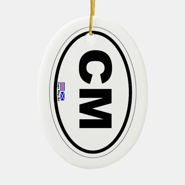 Cape May. Ceramic Ornament (Front)