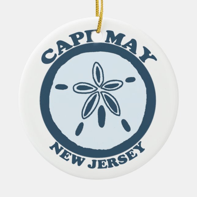 Cape May. Ceramic Ornament (Front)