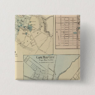 Cape May City, Salem, Vineland, Millville 2 Inch Square Button