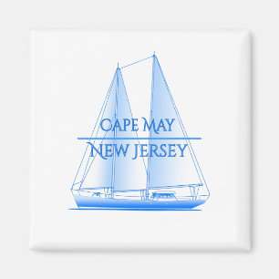 Cape May Coastal Nautical Sailing Sailor Magnet