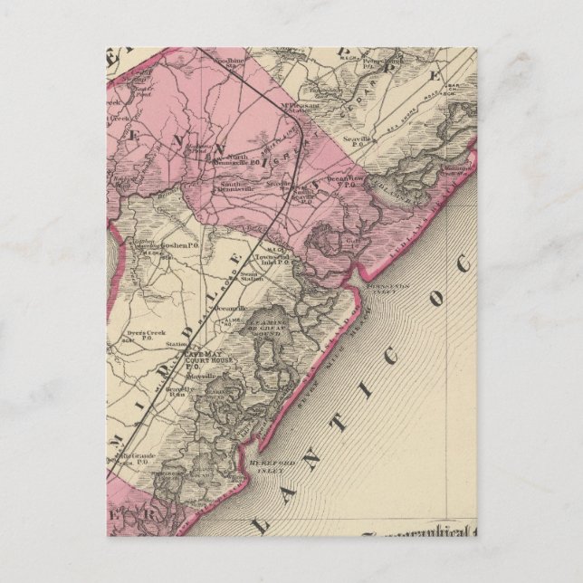 Cape May County, NJ Postcard (Front)