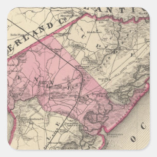 Cape May County, NJ Square Sticker