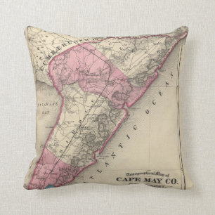 Cape May County, NJ Throw Pillow