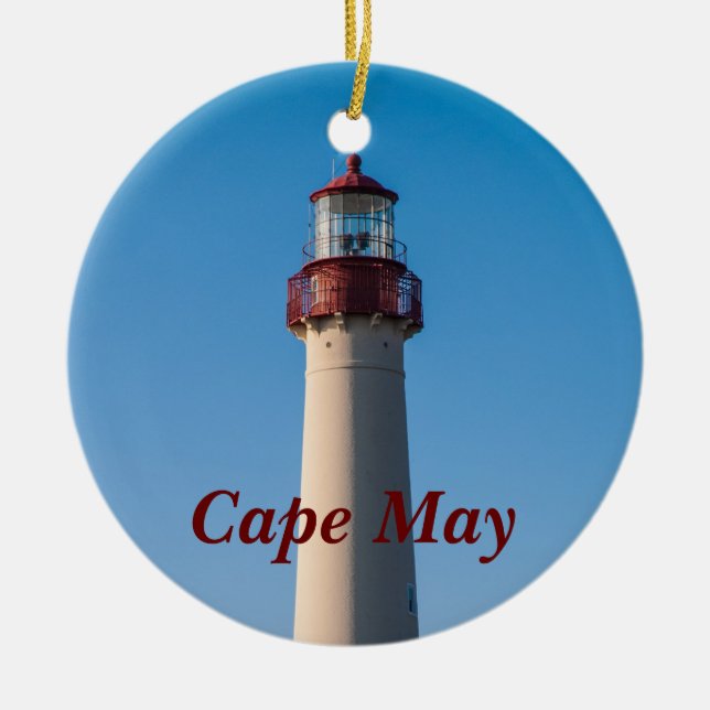 Cape May Light Ceramic Ornament (Front)
