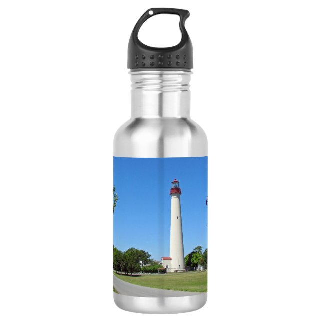 Cape May Lighthouse Aluminum Water Bottle (Front)