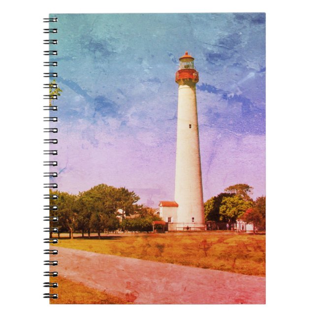 Cape May Lighthouse Canvas Print Notebook (Front)