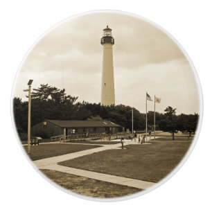 Cape May Lighthouse Ceramic Knob
