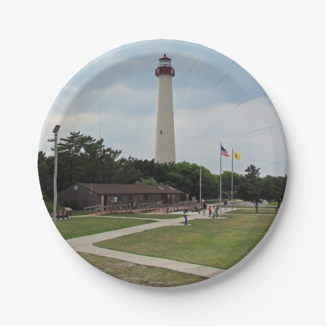 Cape May Lighthouse Paper Plate (Front)