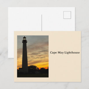 Cape May Lighthouse Sunset Postcard