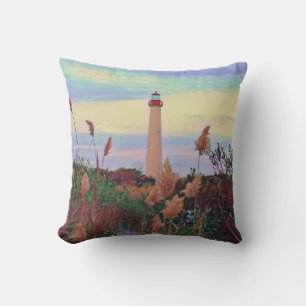 Cape May Lighthouse Throw Pillow