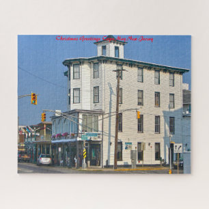 Cape May New Jersey. Christmas Greetings Jigsaw Puzzle