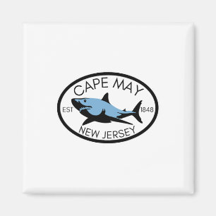 Cape May New Jersey Fishing Shark Fish Beach Boati Magnet
