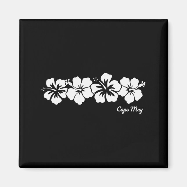 Cape May New Jersey Nj Hibiscus Flower Souvenir Me Magnet (Front)