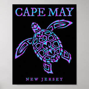 Cape May New Jersey NJ Sea Turtle Beach Vacation Poster