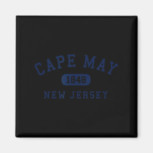 Cape May New Jersey Nj Varsity Arched Text Mens Wo Magnet