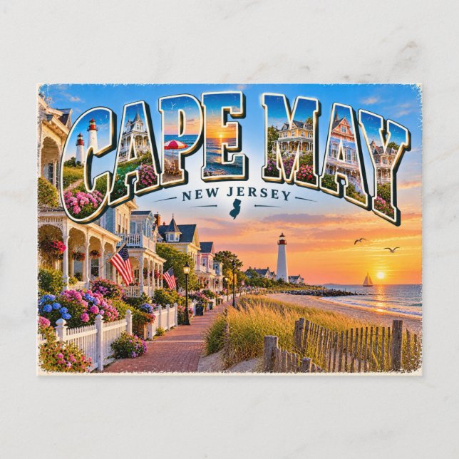 Cape May, New Jersey Postcard (Front)