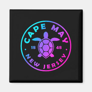 Cape May New Jersey Sea Turtle Tie Dye Vacation  Magnet