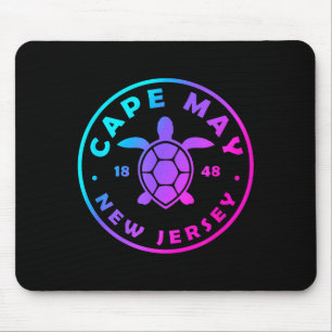 Cape May New Jersey Sea Turtle Tie Dye Vacation  Mouse Pad