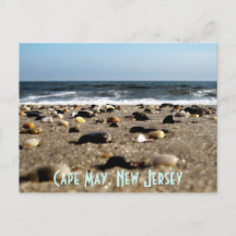 Cape May, NJ Beach Scene Postcard