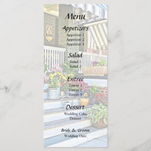 Cape May NJ - Flowers and Watering Cans on Porch Menu