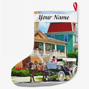 Cape May NJ – Horse Drawn Carriage Large Christmas Stocking