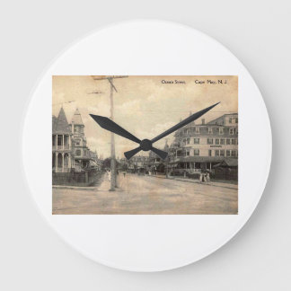 Cape May NJ, Ocean Street, c1910 Vintage Large Clock